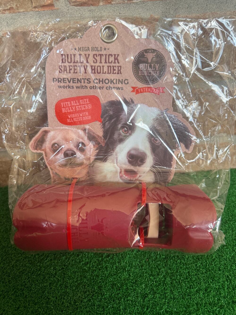 Bully Bunches Bully Stick Holder Safety Chew Grip Anti Choking Device New
